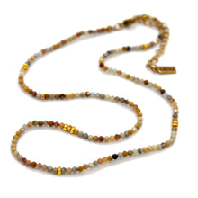 Load image into Gallery viewer, Agate Stone and Gold Luxury Short Necklace - NC-607

