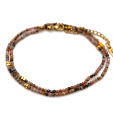 Load image into Gallery viewer, Rhodochrosite Stone and Gold Luxury Short Necklace - NC-608
