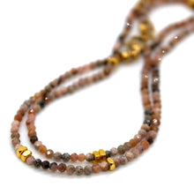 Load image into Gallery viewer, Rhodochrosite Stone and Gold Luxury Short Necklace - NC-608
