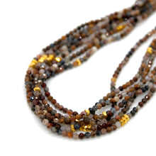 Load image into Gallery viewer, Pietersite Stone and Gold Luxury Short Necklace - NC-609
