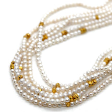 Load image into Gallery viewer, Freshwater Pearl and Gold Luxury Short Necklace - NC-610
