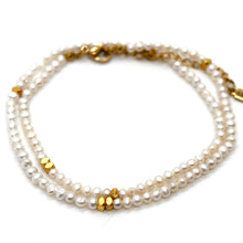 Load image into Gallery viewer, Freshwater Pearl and Gold Luxury Short Necklace - NC-610
