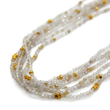 Load image into Gallery viewer, Rutilated Quartz Stone and Gold Luxury Short Necklace - NC-612
