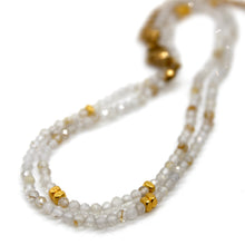 Load image into Gallery viewer, Rutilated Quartz Stone and Gold Luxury Short Necklace - NC-612
