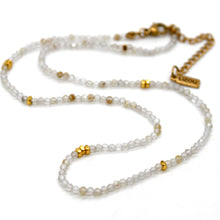 Load image into Gallery viewer, Rutilated Quartz Stone and Gold Luxury Short Necklace - NC-612
