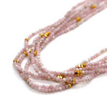 Load image into Gallery viewer, Pink Opal Stone and Gold Luxury Short Necklace - NC-613
