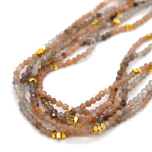 Load image into Gallery viewer, Gradient Sunstone and Gold Luxury Short Necklace - NC-616
