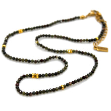 Load image into Gallery viewer, Dragon's Blood Jasper Stone and Gold Luxury Short Necklace - NC-619
