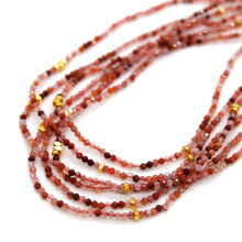 Load image into Gallery viewer, Carnelian Agate Stone and Gold Luxury Short Necklace - NC-622
