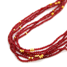 Load image into Gallery viewer, Ruby Stone and Gold Luxury Short Necklace - NC-623
