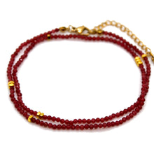 Load image into Gallery viewer, Ruby Stone and Gold Luxury Short Necklace - NC-623
