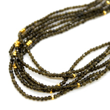 Load image into Gallery viewer, Gold Obsidian Stone and Gold Luxury Short Necklace - NC-626
