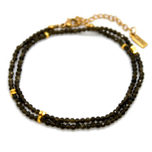 Load image into Gallery viewer, Gold Obsidian Stone and Gold Luxury Short Necklace - NC-626
