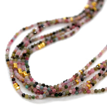 Load image into Gallery viewer, Tourmaline Stone and Gold Luxury Short Necklace - NC-629

