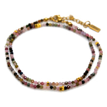 Load image into Gallery viewer, Tourmaline Stone and Gold Luxury Short Necklace - NC-629

