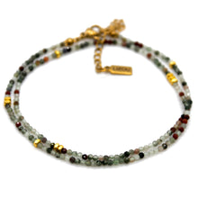 Load image into Gallery viewer, Chicken's Blood Stone and Gold Luxury Short Necklace - NC-631
