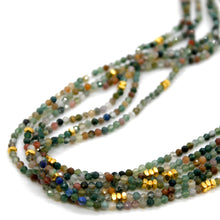 Load image into Gallery viewer, Indian Agate Stone and Gold Luxury Short Necklace - NC-632
