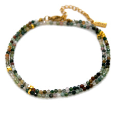 Load image into Gallery viewer, Indian Agate Stone and Gold Luxury Short Necklace - NC-632
