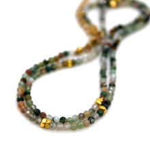 Load image into Gallery viewer, Indian Agate Stone and Gold Luxury Short Necklace - NC-632
