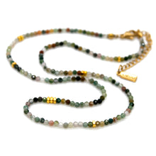 Load image into Gallery viewer, Indian Agate Stone and Gold Luxury Short Necklace - NC-632
