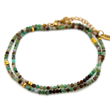 Load image into Gallery viewer, Australia Jade Stone and Gold Luxury Short Necklace - NC-635
