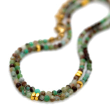 Load image into Gallery viewer, Australia Jade Stone and Gold Luxury Short Necklace - NC-635
