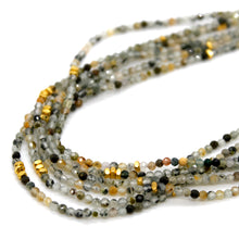 Load image into Gallery viewer, Prehnite Stone and Gold Luxury Short Necklace - NC-639
