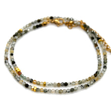 Load image into Gallery viewer, Prehnite Stone and Gold Luxury Short Necklace - NC-639
