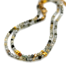 Load image into Gallery viewer, Prehnite Stone and Gold Luxury Short Necklace - NC-639
