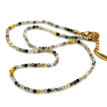 Load image into Gallery viewer, Prehnite Stone and Gold Luxury Short Necklace - NC-639
