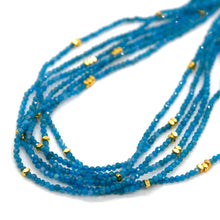 Load image into Gallery viewer, Apatite Stone and Gold Luxury Short Necklace - NC-642
