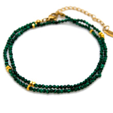 Load image into Gallery viewer, Malachite Stone and Gold Luxury Short Necklace - NC-644
