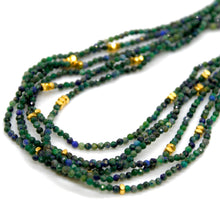 Load image into Gallery viewer, Phoenix Lapis Stone and Gold Luxury Short Necklace - NC-646

