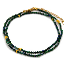 Load image into Gallery viewer, Phoenix Lapis Stone and Gold Luxury Short Necklace - NC-646
