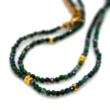 Load image into Gallery viewer, Phoenix Lapis Stone and Gold Luxury Short Necklace - NC-646

