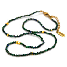 Load image into Gallery viewer, Phoenix Lapis Stone and Gold Luxury Short Necklace - NC-646
