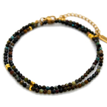Load image into Gallery viewer, Turquoise Stone and Gold Luxury Short Necklace - NC-647
