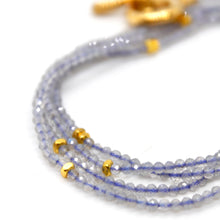Load image into Gallery viewer, Long Labradorite Stone and Gold Luxury Necklace - NC-604L
