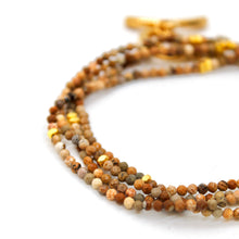 Load image into Gallery viewer, Long Picture Jasper Stone and Gold Luxury Necklace - NC-606L
