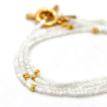 Load image into Gallery viewer, Long Pearl Oyster Stone and Gold Luxury Necklace - NC-611L
