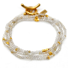 Load image into Gallery viewer, Long Rutilated Quartz Stone and Gold Luxury Necklace - NC-612L
