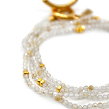 Load image into Gallery viewer, Long Rutilated Quartz Stone and Gold Luxury Necklace - NC-612L
