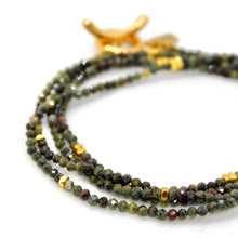 Load image into Gallery viewer, Long Dragon's Blood Jasper Stone and Gold Luxury Necklace - NC-619L
