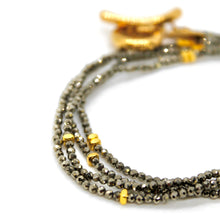 Load image into Gallery viewer, Long Pyrite Stone and Gold Luxury Necklace - NC-625L

