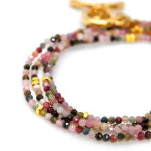 Load image into Gallery viewer, Long Tourmaline Stone and Gold Luxury Necklace - NC-629L
