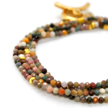 Load image into Gallery viewer, Long Alashan Agate Stone and Gold Luxury Necklace - NC-630L

