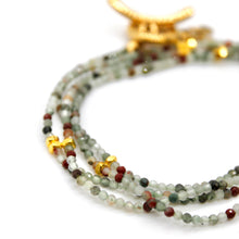 Load image into Gallery viewer, Long Chicken's Blood Stone and Gold Luxury Necklace - NC-631L
