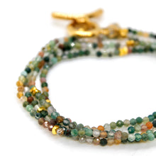 Load image into Gallery viewer, Long Indian Agate Stone and Gold Luxury Necklace - NC-632L
