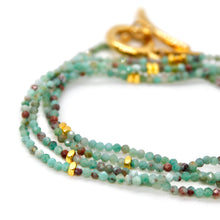 Load image into Gallery viewer, Long Phoenix Stone and Gold Luxury Necklace - NC-634L
