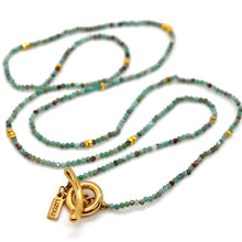 Load image into Gallery viewer, Long Phoenix Stone and Gold Luxury Necklace - NC-634L
